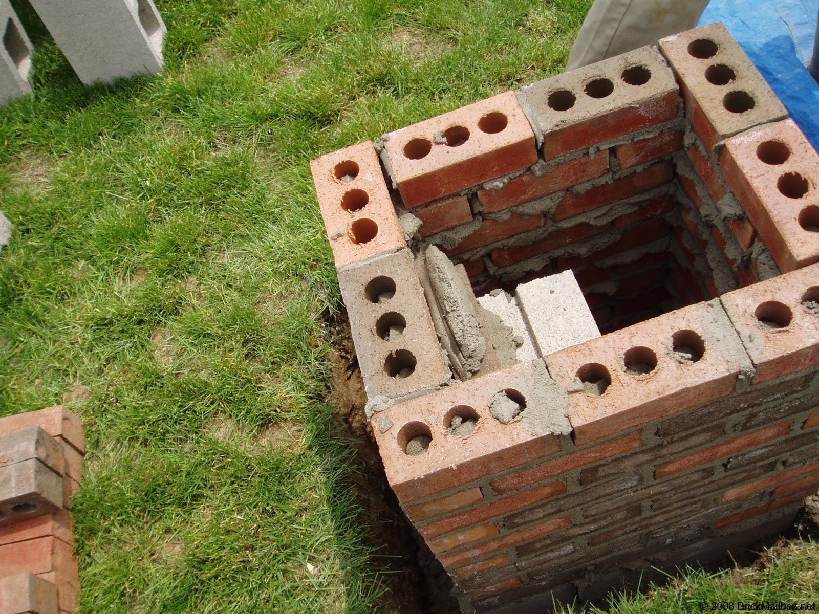 new installation of brick mailbox