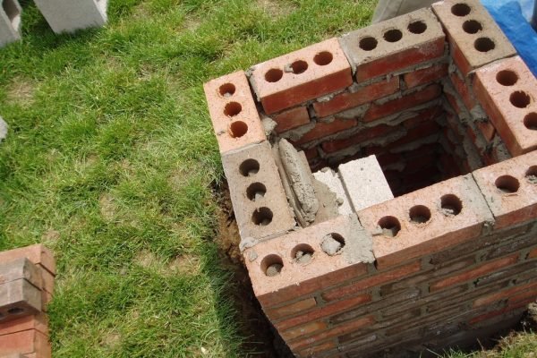 new installation of brick mailbox