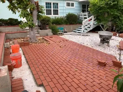 new installation of brick patio in Avondale AZ