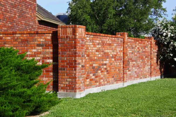 custom design brick fence